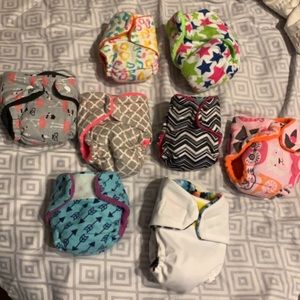 14 handmade cloth newborn diapers. New lot